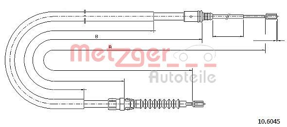 METZGER AUTOTEILE 10.6045 Cable Pull, parking brake