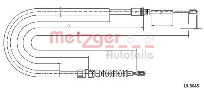 Cable Pull, parking brake METZGER AUTOTEILE 10.6045