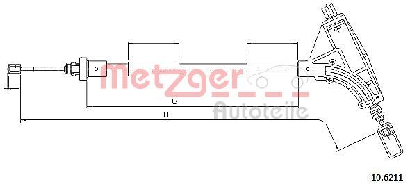 METZGER AUTOTEILE 10.6211 Cable Pull, parking brake