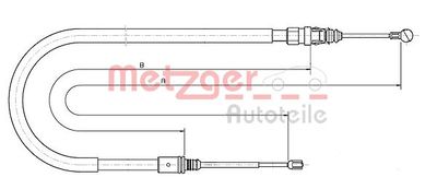 Cable Pull, parking brake METZGER AUTOTEILE 10.6224