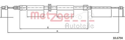 Cable Pull, parking brake METZGER AUTOTEILE 10.6794