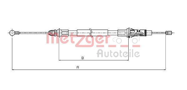 METZGER AUTOTEILE 10.6854 Cable Pull, parking brake