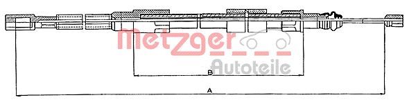 METZGER AUTOTEILE 10.7211 Cable Pull, parking brake