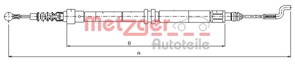 METZGER AUTOTEILE 10.7393 Cable Pull, parking brake