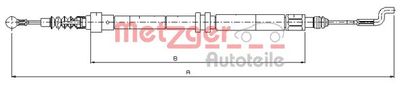 Cable Pull, parking brake METZGER AUTOTEILE 10.7393
