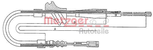 METZGER AUTOTEILE 10.7501 Cable Pull, parking brake