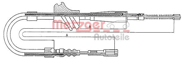 METZGER AUTOTEILE 10.7502 Cable Pull, parking brake