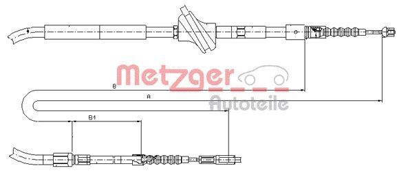 METZGER AUTOTEILE 10.7583 Cable Pull, parking brake