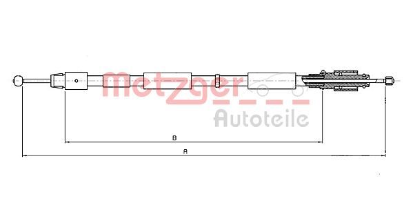 METZGER AUTOTEILE 10.7634 Cable Pull, parking brake