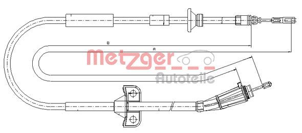 METZGER AUTOTEILE 10.8185 Cable Pull, parking brake