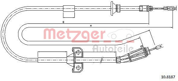 METZGER AUTOTEILE 10.8187 Cable Pull, parking brake