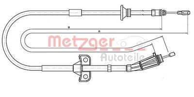 Cable Pull, parking brake METZGER AUTOTEILE 10.8189