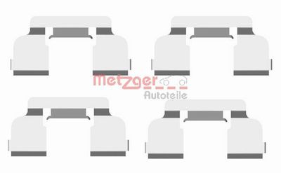 Accessory Kit, disc brake pad METZGER AUTOTEILE 109-1698