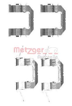Accessory Kit, disc brake pad METZGER AUTOTEILE 109-1722