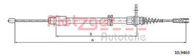 Cable Pull, parking brake METZGER AUTOTEILE 10.9463