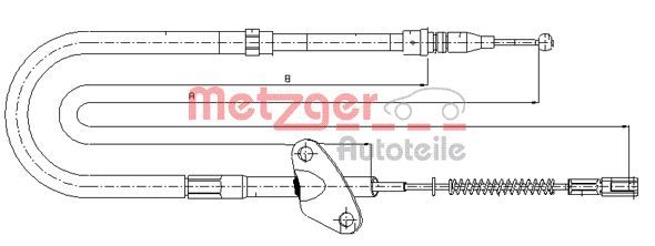METZGER AUTOTEILE 10.9871 Cable Pull, parking brake