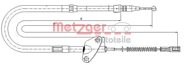 METZGER AUTOTEILE 10.9872 Cable Pull, parking brake