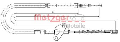 Cable Pull, parking brake METZGER AUTOTEILE 10.9872