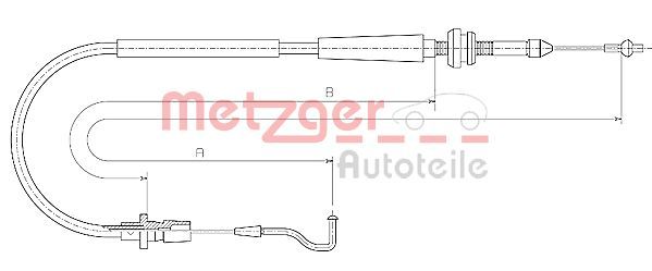 METZGER AUTOTEILE 11.0637 Accelerator Cable