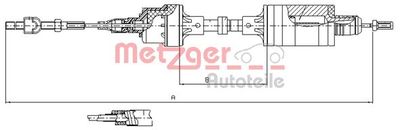 Cable Pull, clutch control METZGER AUTOTEILE 11.2553