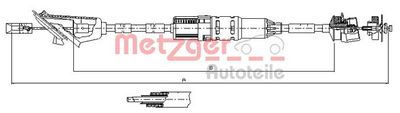 Cable Pull, clutch control METZGER AUTOTEILE 11.3215