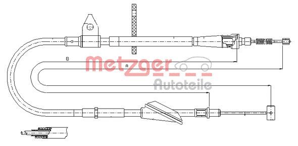 METZGER AUTOTEILE 11.5743 Cable Pull, parking brake