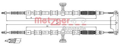 Cable Pull, parking brake METZGER AUTOTEILE 11.5945