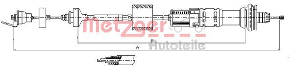 METZGER AUTOTEILE 11.2154 Cable Pull, clutch control