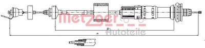 Cable Pull, clutch control METZGER AUTOTEILE 11.2154