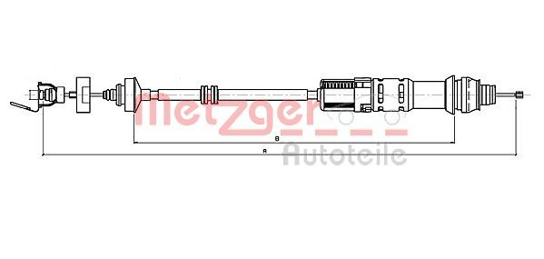 METZGER AUTOTEILE 11.2199 Cable Pull, clutch control