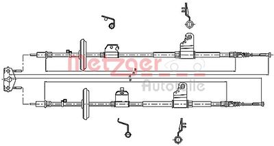 Cable Pull, parking brake METZGER AUTOTEILE 11.5778