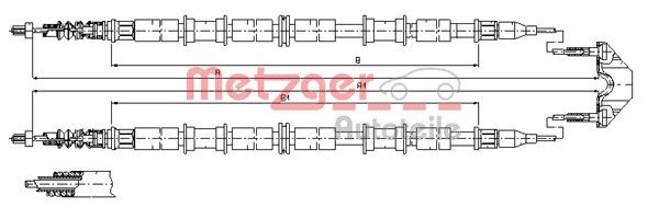 METZGER AUTOTEILE 11.5863 Cable Pull, parking brake