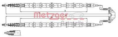 Cable Pull, parking brake METZGER AUTOTEILE 11.5863