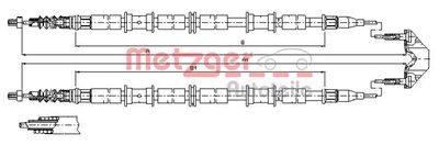 Cable Pull, parking brake METZGER AUTOTEILE 11.5864