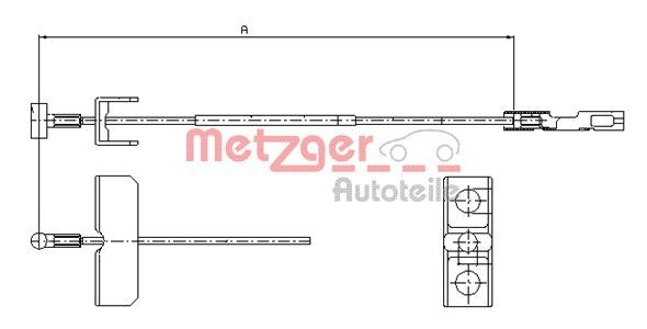 METZGER AUTOTEILE 11.6802 Cable Pull, parking brake