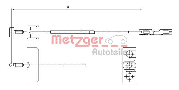 METZGER AUTOTEILE 11.6803 Cable Pull, parking brake