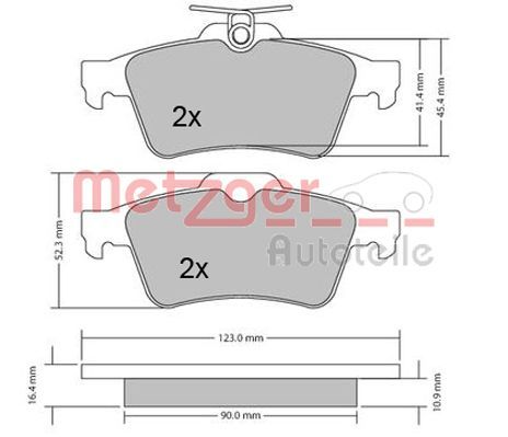 METZGER AUTOTEILE 1170006 Brake Pad Set, disc brake