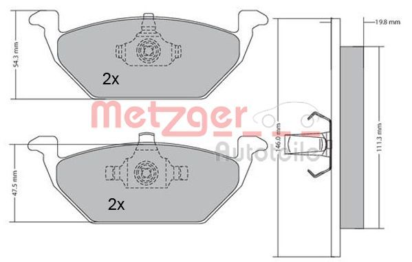 METZGER AUTOTEILE 1170027 Brake Pad Set, disc brake