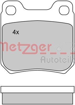 Brake Pad Set, disc brake METZGER AUTOTEILE 1170034