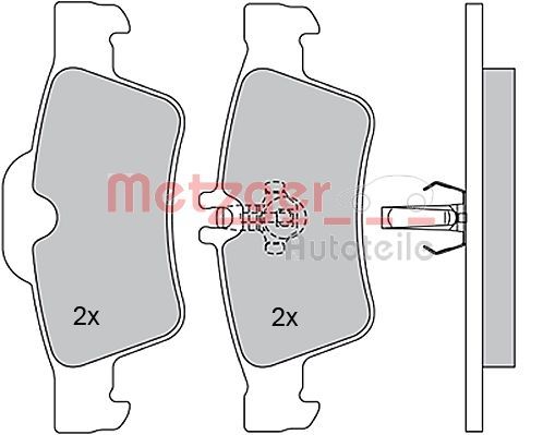 METZGER AUTOTEILE 1170049 Brake Pad Set, disc brake
