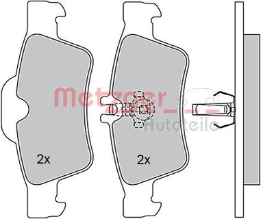 Brake Pad Set, disc brake METZGER AUTOTEILE 1170049