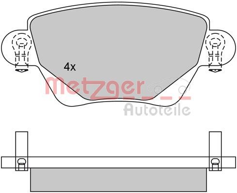 METZGER AUTOTEILE 1170096 Brake Pad Set, disc brake