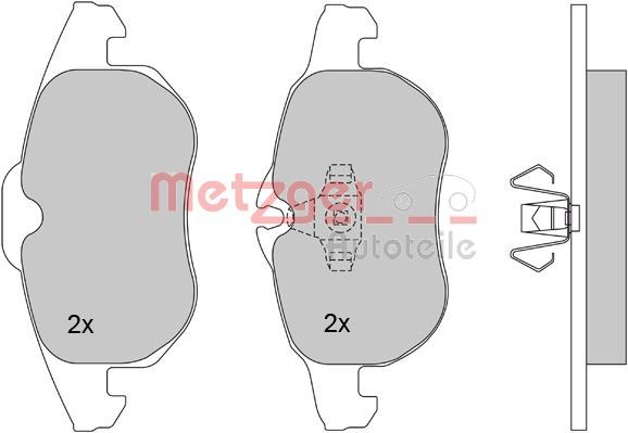 METZGER AUTOTEILE 1170100 Brake Pad Set, disc brake