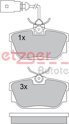 METZGER AUTOTEILE 1170109 Brake Pad Set, disc brake