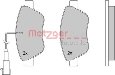 Brake Pad Set, disc brake METZGER AUTOTEILE 1170117