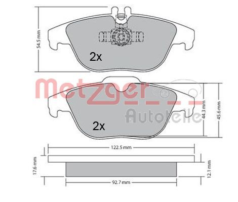 METZGER AUTOTEILE 1170132 Brake Pad Set, disc brake