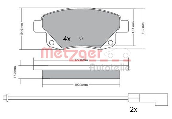 METZGER AUTOTEILE 1170138 Brake Pad Set, disc brake