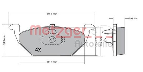 METZGER AUTOTEILE 1170144 Brake Pad Set, disc brake