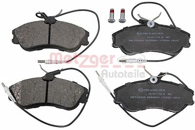 Brake Pad Set, disc brake METZGER AUTOTEILE 1170150