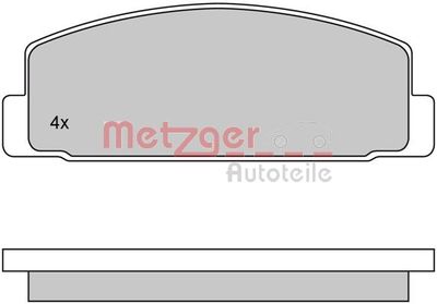 Brake Pad Set, disc brake METZGER AUTOTEILE 1170206